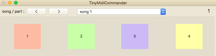 Tiny MIDI Commander - Main window